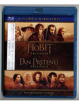 Хоббит: Трилогия / Властелин Колец:  Трилогия  (6 Blu-ray)